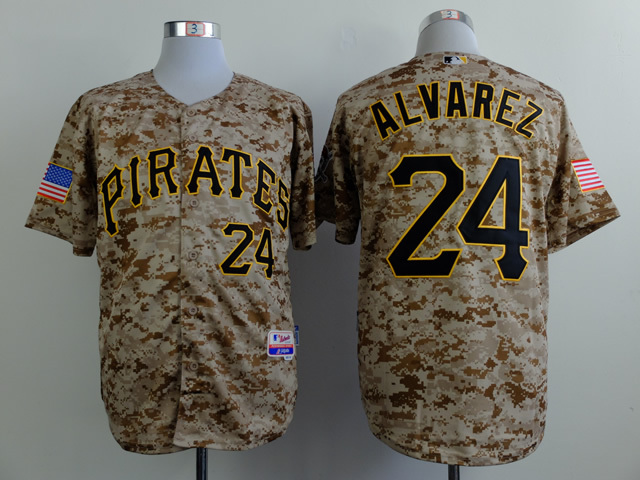 Men Pittsburgh Pirates #24 Alvarez Camo MLB Jerseys